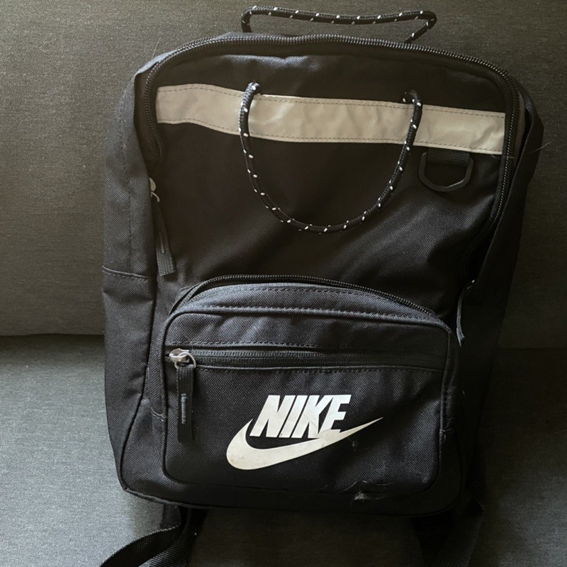 NIKE 耐吉 TANJUN BACKPACK 黑 後背包 學院風多功能雙肩後背包(黑白 BA5927-010)