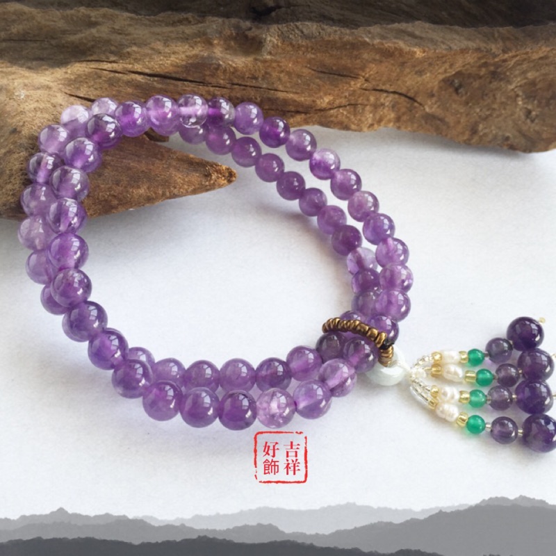 紫水晶幸運貴人手串手鍊手作飾品開運小物 蝦皮購物