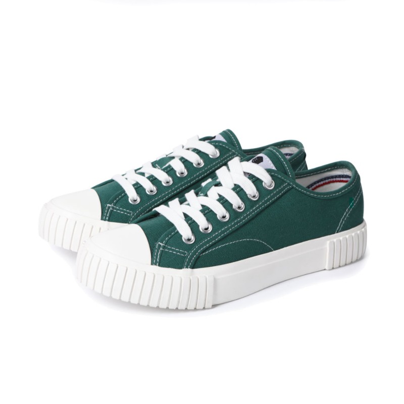 BOX&COX 韓國 Via 綠色厚底帆布鞋 餅乾鞋
