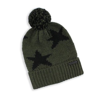 美國百分百【全新真品】COACH 毛帽 針織帽 帽子 配件 毛線帽 86023 保暖 羊毛 星星 軍綠色 G091