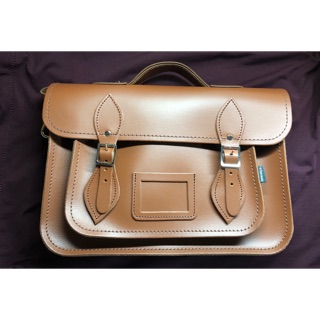 Zatchels 真皮劍橋包＊13寸-chestnut （近9.9新品）