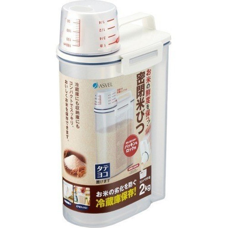 握把式米桶 2KG 日本進口 冰箱米桶 冷藏米桶