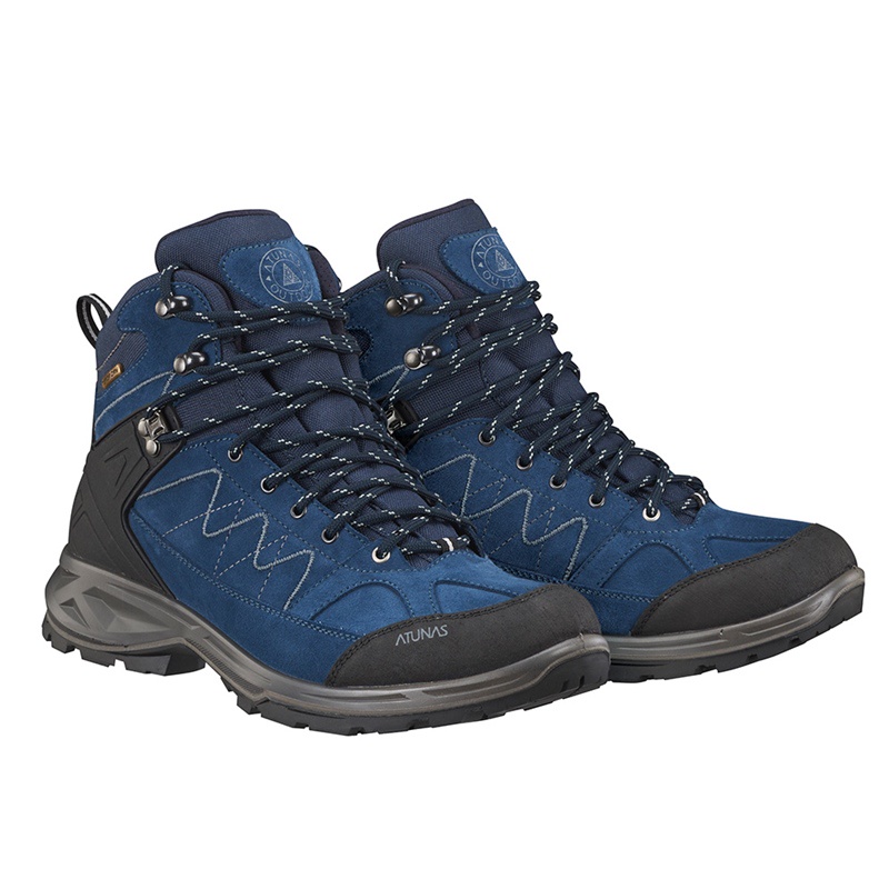 (登山屋)ATUNAS歐都納男款防水透氣中筒登山健行鞋A1GCCC06N深藍/寬楦/耐磨