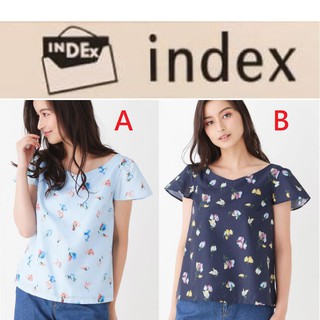 【彩購屋】現貨 正版 全新 日本進口 index 服飾 短袖上衣 短袖衣服 M號 藍色 吸濕速乾