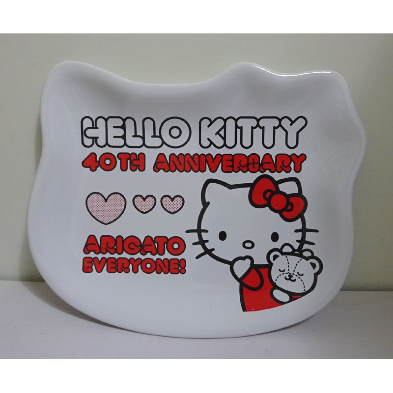 7-11~Hello Kitty 經典頭型大陶瓷盤-白色甜蜜(無外盒)