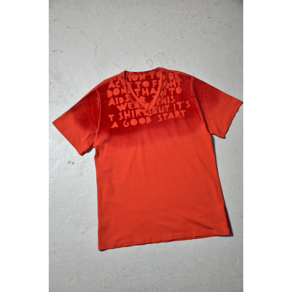 MAISON MARGIELA- Charity AIDS T-shirt V領Tee | 蝦皮購物