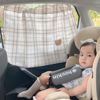 Ins韓式嬰兒汽車窗簾汽車遮陽簾嬰兒專用安全座椅吸盤燈罩