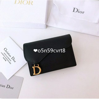 迪奧lady Dior 翻蓋卡片套黑色零錢包 鑰匙包cannage 藤格紋羊皮卡夾女士卡包 蝦皮購物