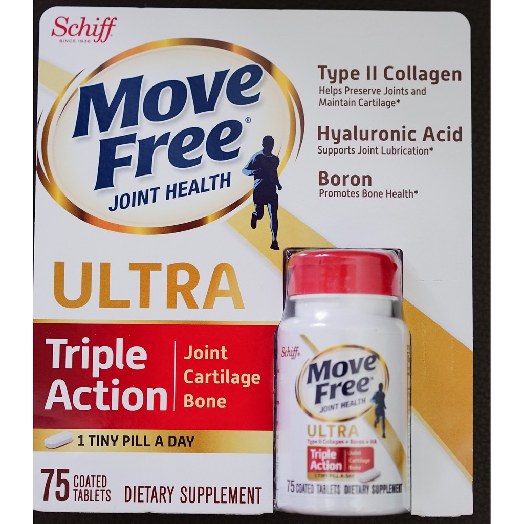 [現貨不用等] 美國原裝 Schiff Move Free Ultra Triple Action 三倍效力 75錠/罐