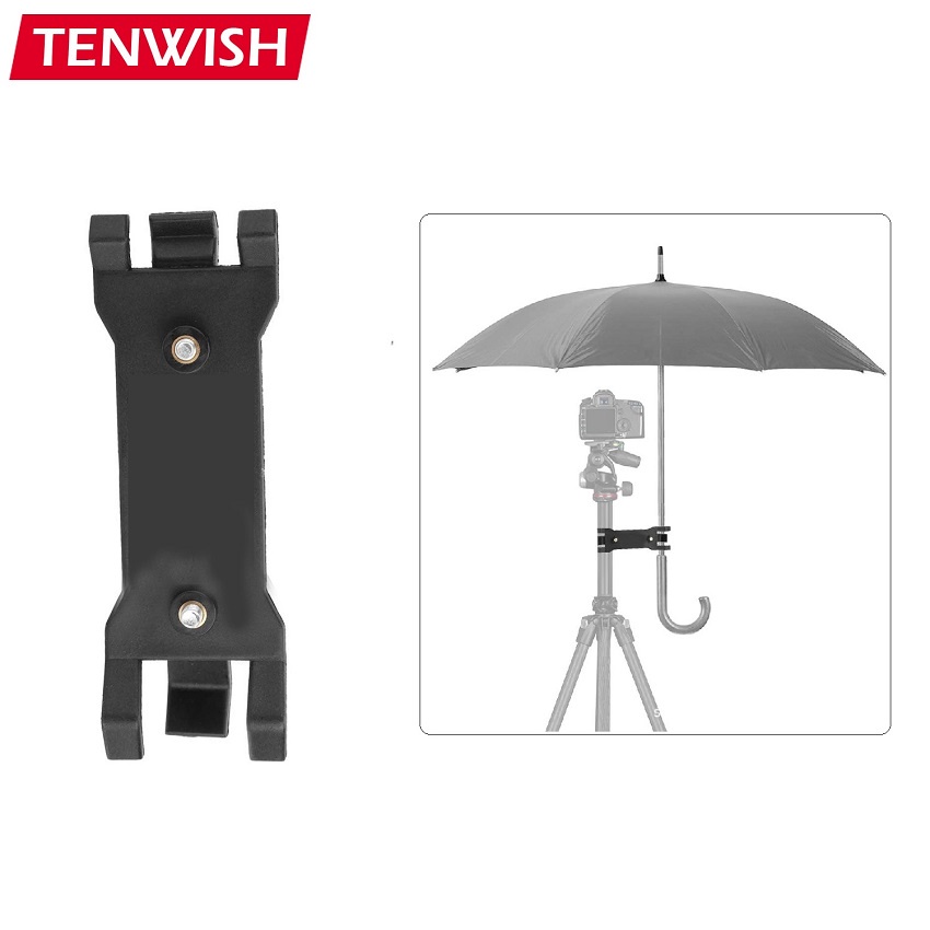 Tenwish 便攜式戶外相機三腳架雨傘固定夾支架支架夾攝影配件可提供穩定的雨傘固定