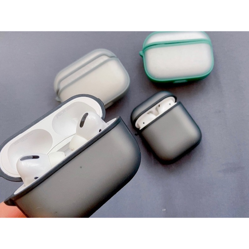 Apple AirPods Pro 一 二 三代 霧面手感 半透明防摔硬殼