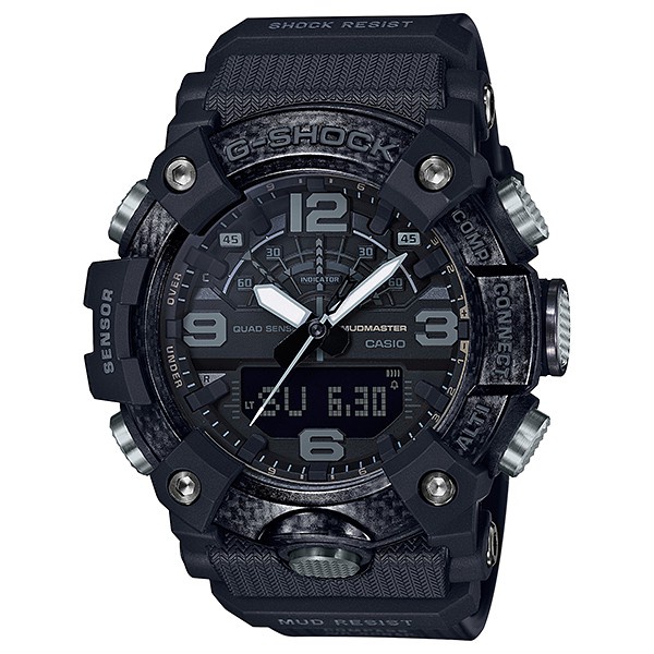 CASIO G-SHOCK GG-B100-1B 雙顯電子錶 (全黑)