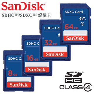 SANDISK 8G 16G 32G Class 4 C4 SD HC 記憶卡 相機適用