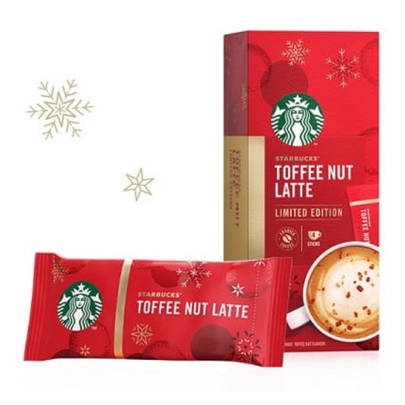 星巴克 Starbucks 太妃核果拿鐵一盒四入裝 聖誕限定 期間限定
