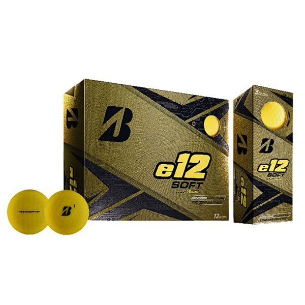 Bridgestone E12 Soft 高爾夫球三層球 黃色紅色