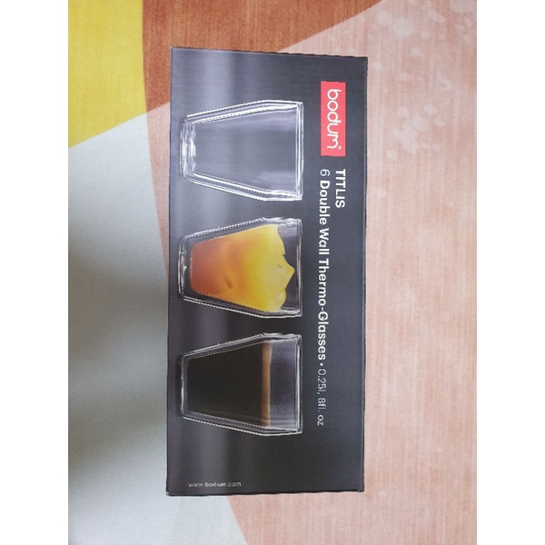 《全新》丹麥 Bodum TITLIS 雙層玻璃杯 250ml (一盒六入)