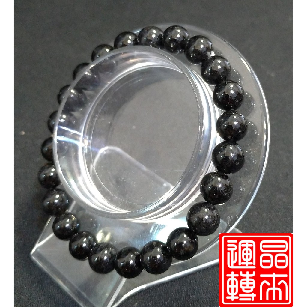 [晶來運轉]黑鈦晶手珠 20.8g 8.8mm(Black Titanium Rutilated Quartz)