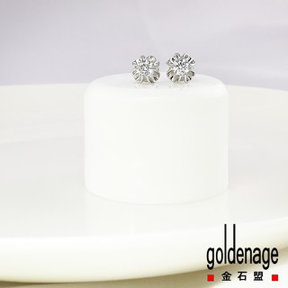 【金石盟珠寶】925純銀歐式花式鑲晶鑽耳環-(中)【視覺效果約一克拉鑽】