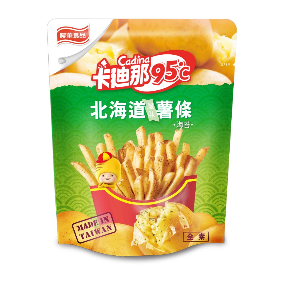 聯華 卡迪那 95℃北海道風味薯條-海苔 40g/袋【康鄰超市】