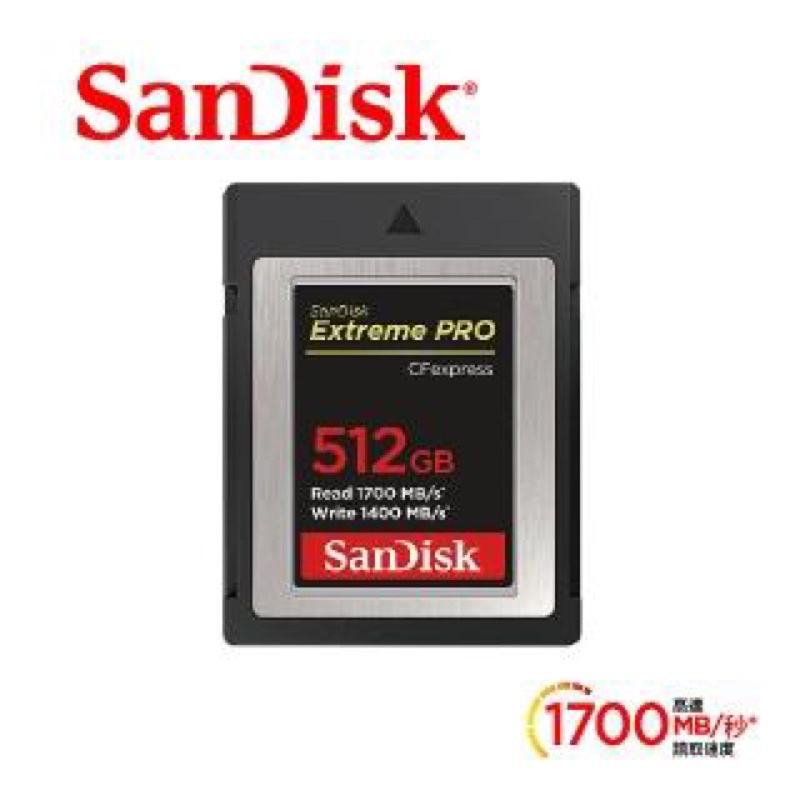 【SanDisk 晟碟】Extreme Pro CFexpress 512GB 高速記憶卡 Type B+128G HD