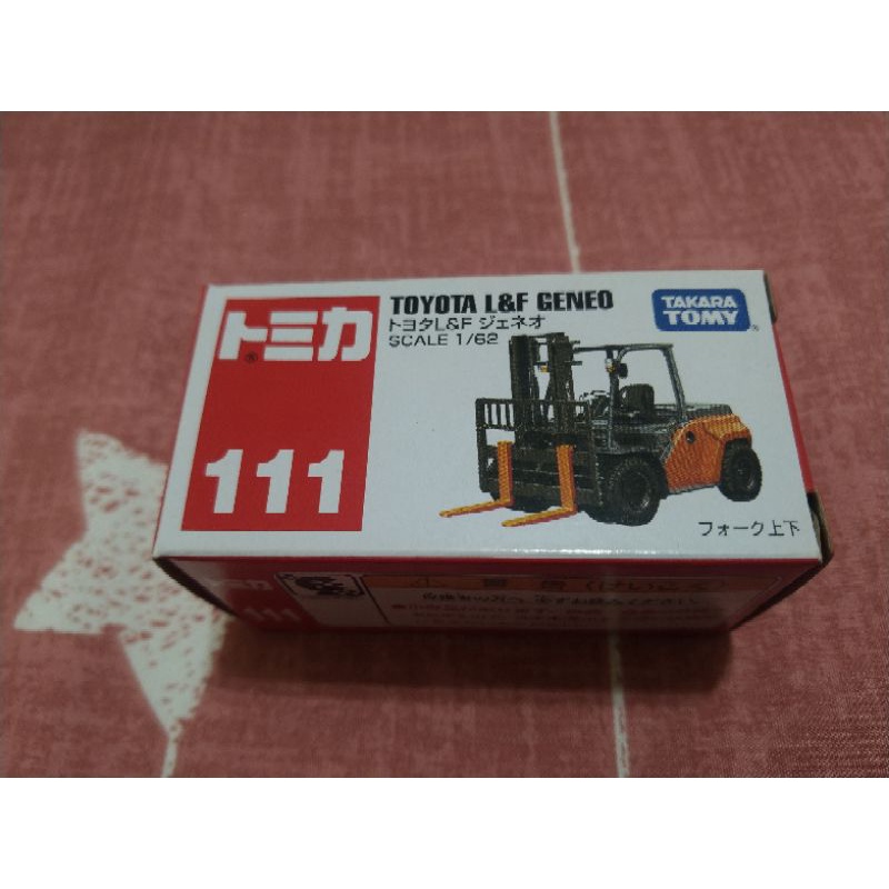 Tomica Toyota L&amp;F GENEO 堆高機 (全新，拆檢) 盒況 95分以上