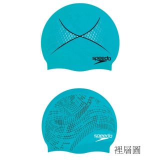 SPEEDO 成人雙面矽膠泳帽 Reversible monogram