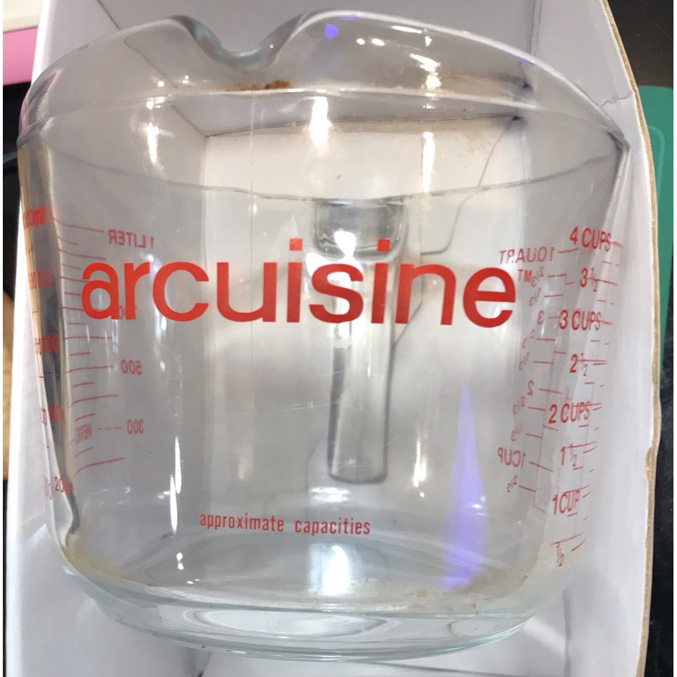 美國 Pyrex 與法國製ARCUISINE耐熱玻璃單耳量杯1000ml-500ml