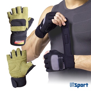 【Un-Sport高機能】美國FDA認證-防滑耐磨護腕加厚運動手套(重訓/健身/騎行)一對入