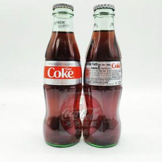 可口可樂美國健怡銀標全新印刷烤漆玻璃瓶237ml