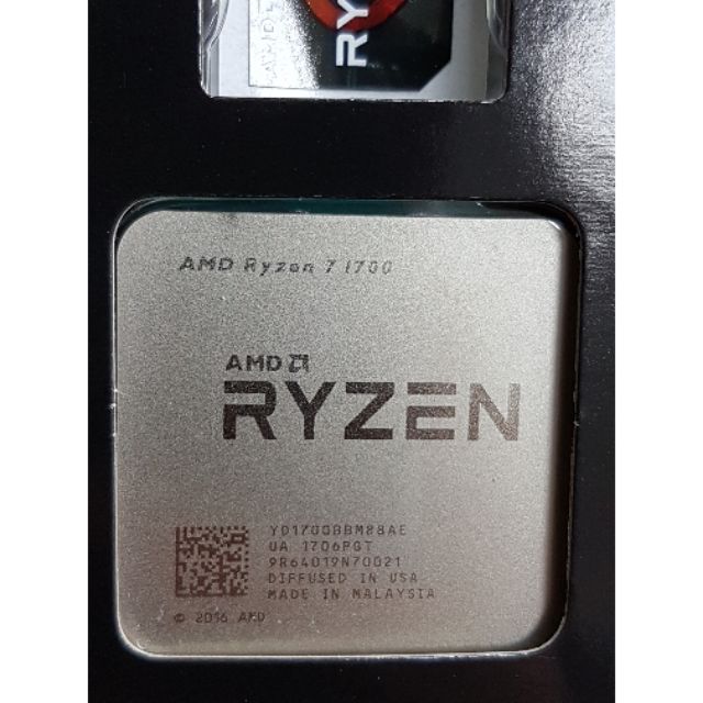 AMD Ryzen 7 1700 8核心CPU 8C16T 處理器 2017.3月購買 保內附原廠風扇 盒裝台灣公司貨