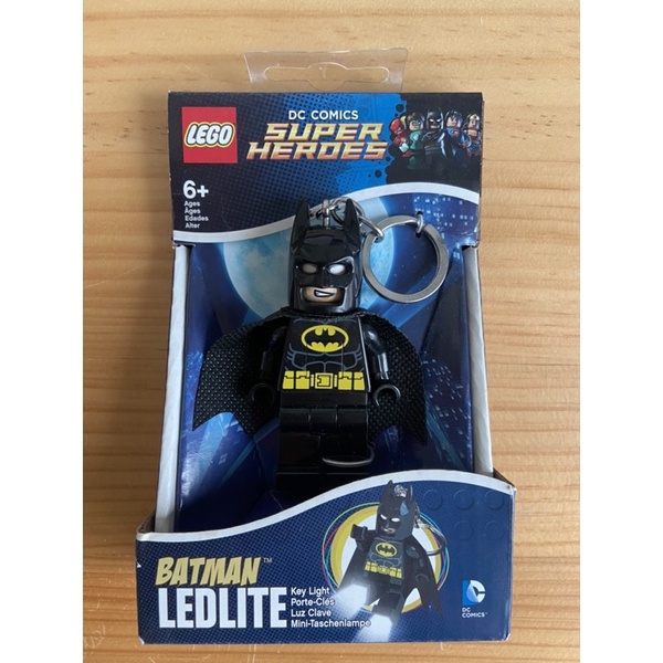 國外正版授權 樂高lego DC超級英雄 3英吋高公仔 蝙蝠俠Bat man LED Lite夜燈 鑰匙扣圈 電筒KEY
