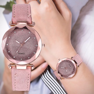 婦女的手錶皮革錶帶水鑽女士玫瑰金手錶女士公司手錶女士手錶