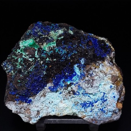 三水鋁7 --- 藍銅礦 &amp; 孔雀石共生, 海景造型