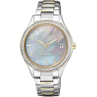 CITIZEN Eco-Drive 彩漾蝶貝光動能腕錶 EO1184-81D。