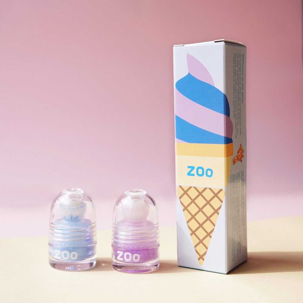 ZOO 冰淇淋身體閃亮凝膠 滾珠瓶B105 海鹽桑椹霜淇淋（惜福即期良品出清）才藝表演 兒童彩妝 眼影亮粉 身體亮粉