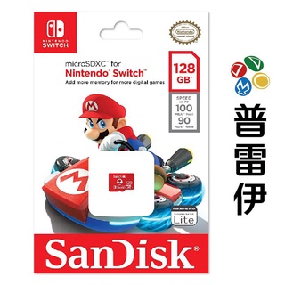 【NS】【周邊】Sandisk micro SD 128G記憶卡《瑪利歐賽車款》【普雷伊】