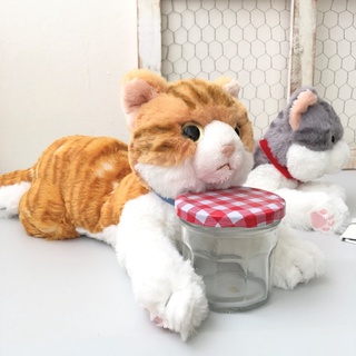 【現貨🌷】 Sunlemon 黃虎斑貓 S號玩偶 擬真 日本進口 灰色 虎斑貓 娃娃 貓咪 肉球 療癒 禮物