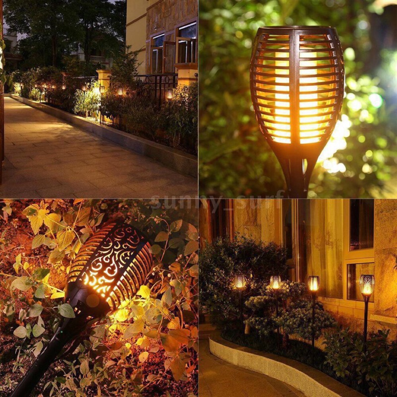 太陽能火焰燈  96顆LED燈戶外景觀造景 庭園路燈 草坪燈