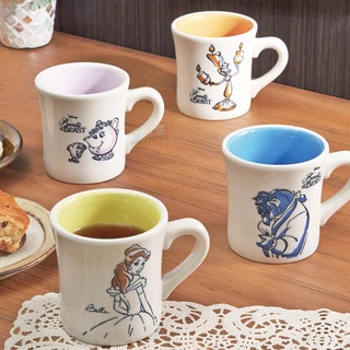 JP購✿日本進口 正版 日本製 陶瓷 馬克杯 野獸 王子 貝兒 公主 迪士尼 美女與野獸 陶瓷杯 杯子 水杯 果汁杯
