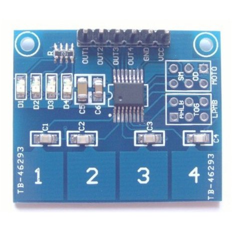 《412》TTP224 4路 電容式 觸摸開關 數位觸摸感測器 模組 Arduino