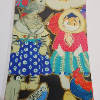 日本設計師金田花季插畫貓和風明信片 蝦皮購物