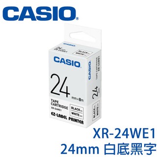 【MR3C】含稅附發票 CASIO卡西歐 24mm XR-24WE1 白底黑字 XR-24 原廠標籤機色帶