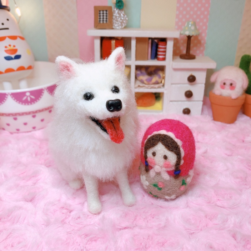 臻臻窩臻臻羊毛氈狐狸犬狐狸狗羊毛氈訂製寵物狗羊毛氈羊毛氈娃娃 蝦皮購物