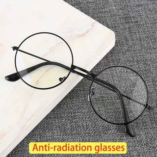 復古圓框防藍光眼鏡超輕金屬框防輻射眼鏡