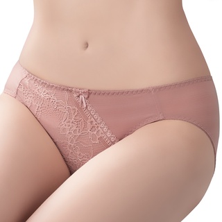 SWEAR 思薇爾 輕醇 BRA 系列 M-XL 蕾絲 低腰 三角 內褲 (灰粉褐)