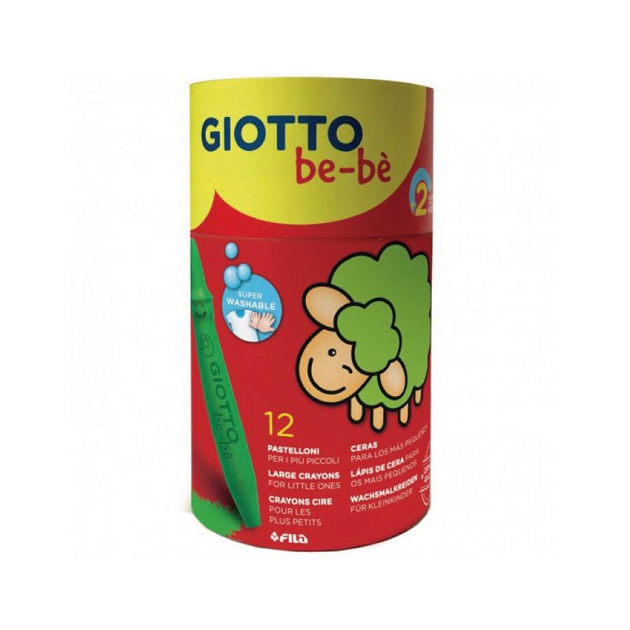 GIOTTO be-be寶寶不沾手胖蠟筆/ 12色/ 筆筒裝 eslite誠品