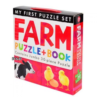 Fisher-Price Farm Book(農場動物雙面30片 拼圖+書)
