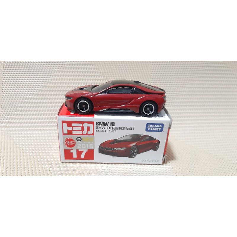 Tomica 多美 初回版有車貼 BMW I8紅色款