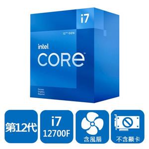 【先問在下單】INTEL 盒裝Core i7-12700F