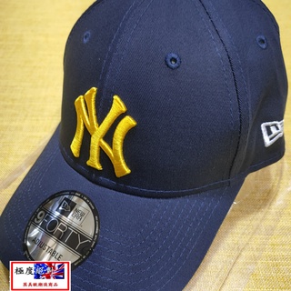 <極度絕對>New Era 9Forty NY LA 940 MLB 洋基深藍側邊黃字挺帽 鴨舌帽 棒球帽 男女款